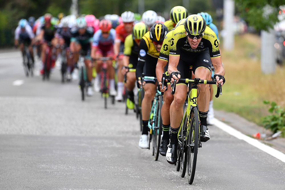 Luke Durbridge of Australia and Team Mitchelton - Scott pulls the field at stage 3 of the BinckBank Tour