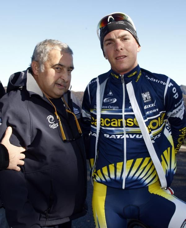 Riccardo Ricc&ograve; (Vacansoleil) with Aldo Sassi.