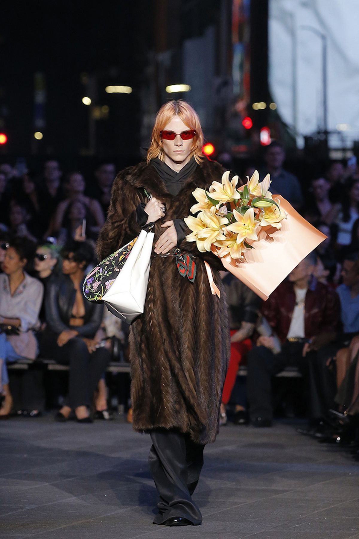Gucci Cruise 2027 runway show in Times Square New York
