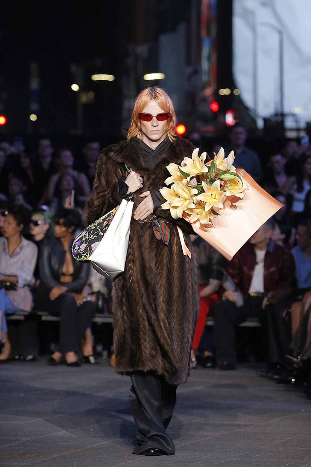 Gucci Cruise 2027 runway show in Times Square New York