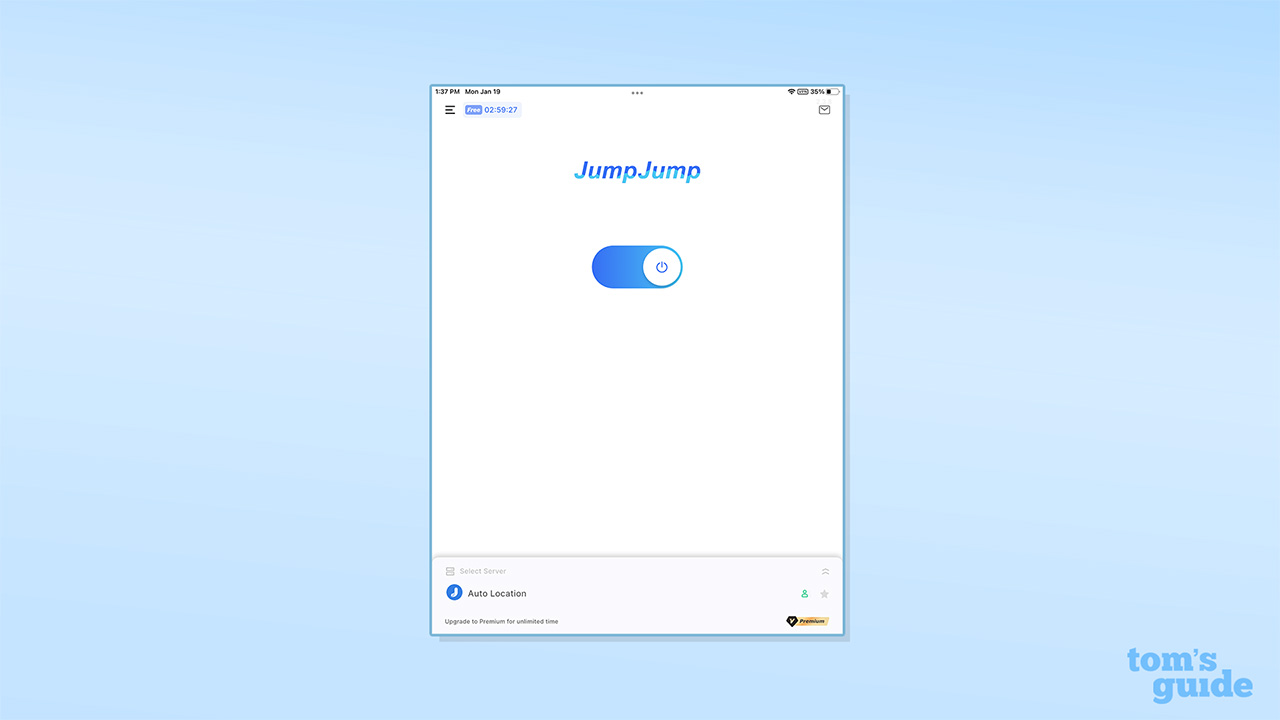 JumpJump VPN connected on iOS