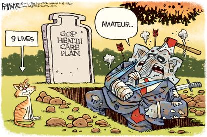 Political cartoon U.S. Obamacare repeal GOP