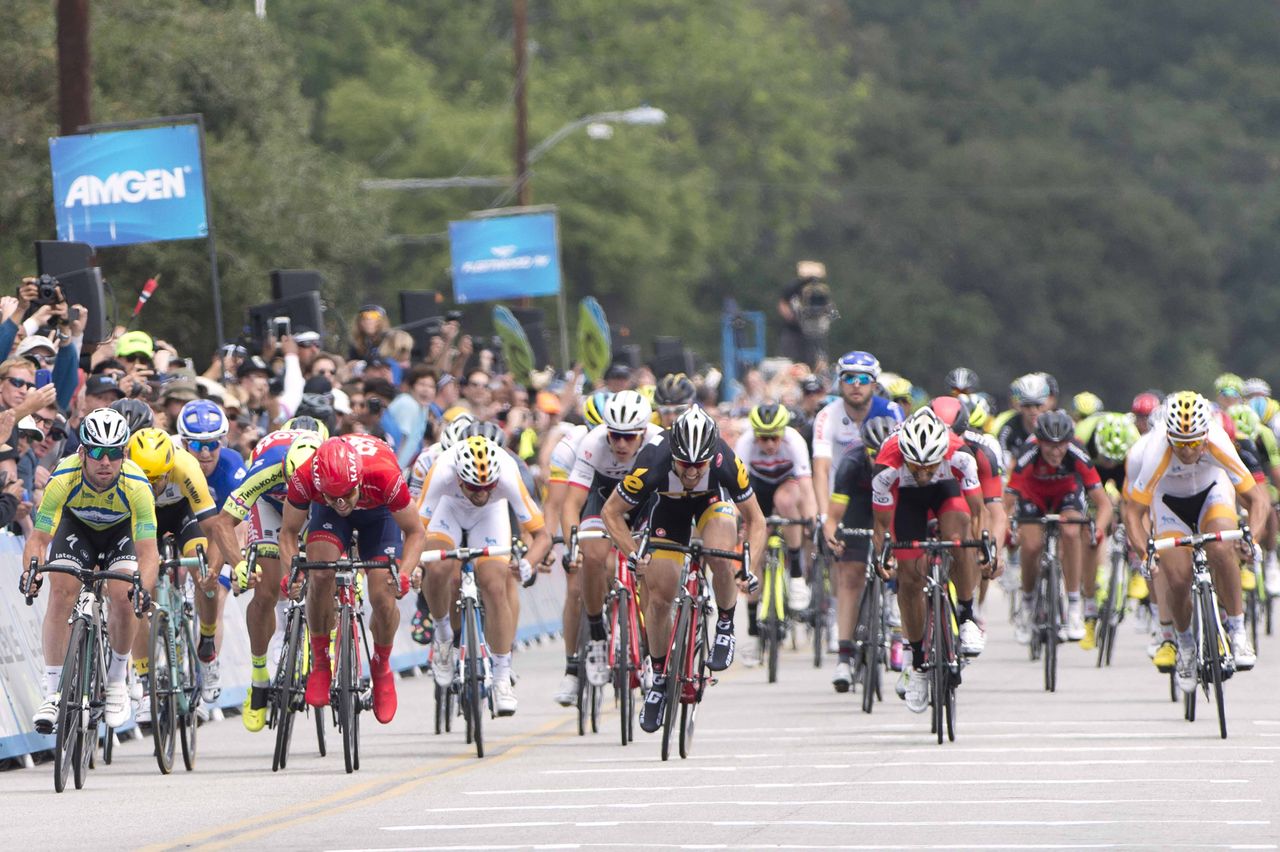 The final sprint of the Tour of California