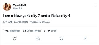 Tweet about Roku City
