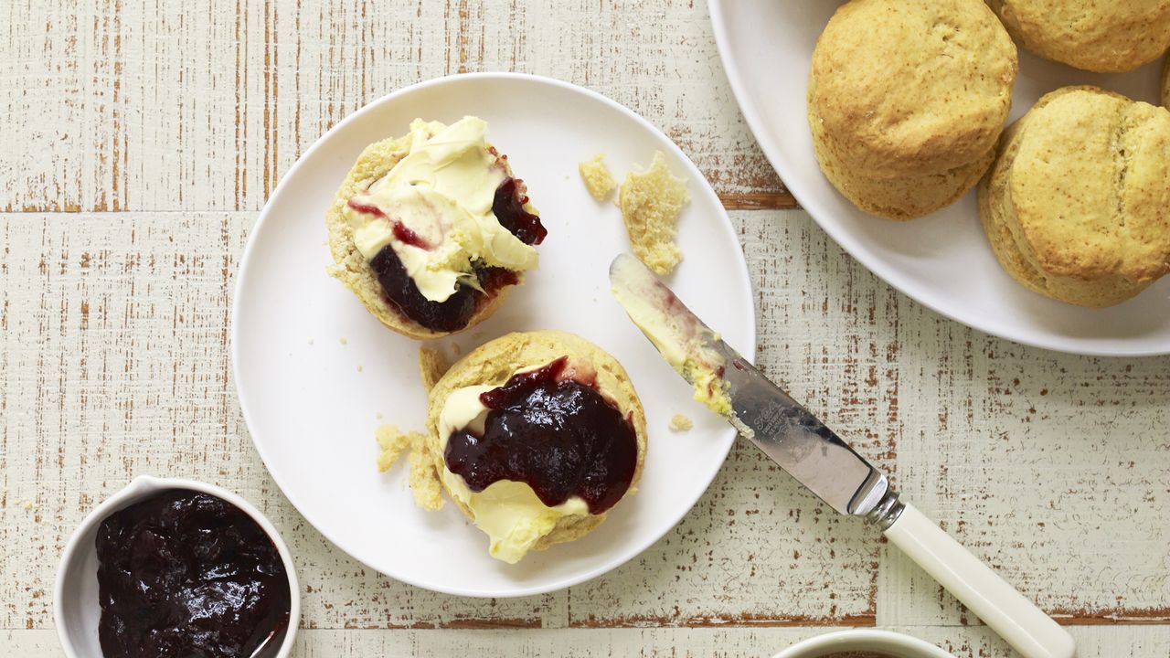 Vegan Scone with Oatmilk cream at National Trust