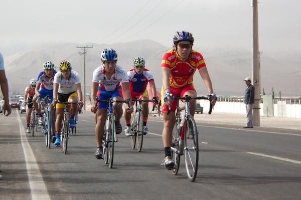 The remains of the junior peloton.