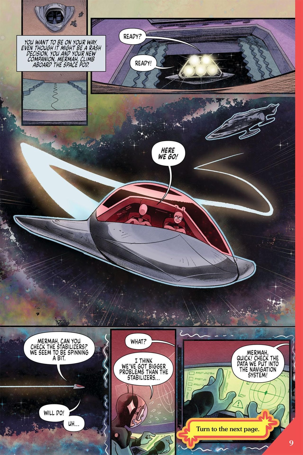 a sci-fi comic book page