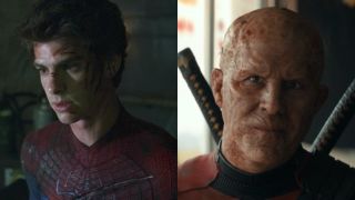 Andrew Garfield's Spider-Man and Ryan Reynolds' Deadpool side by side