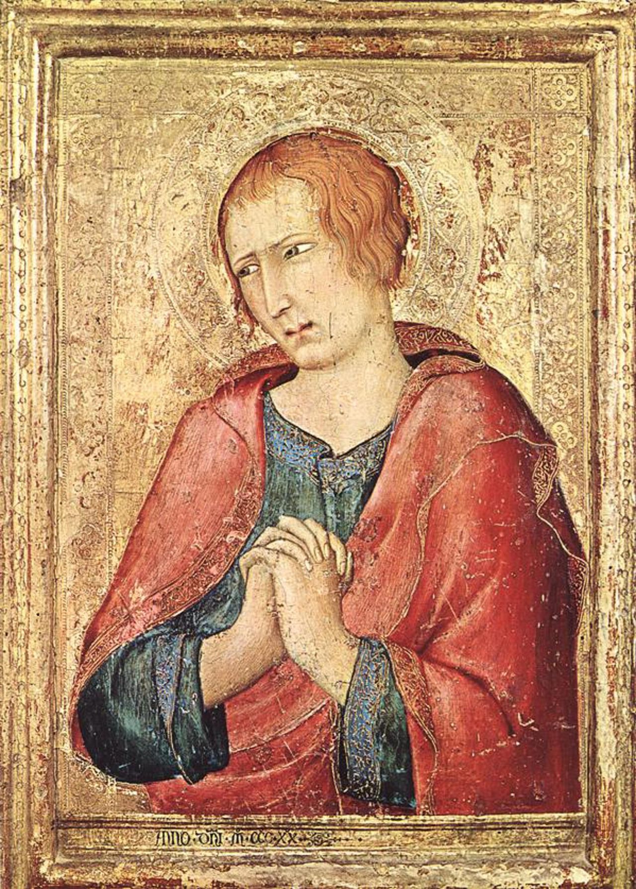 St John the Evangelist, 1320, 16½in by 12in, by Simone Martini (about 1284–1344), Barber Institute of Fine Arts, Birmingham