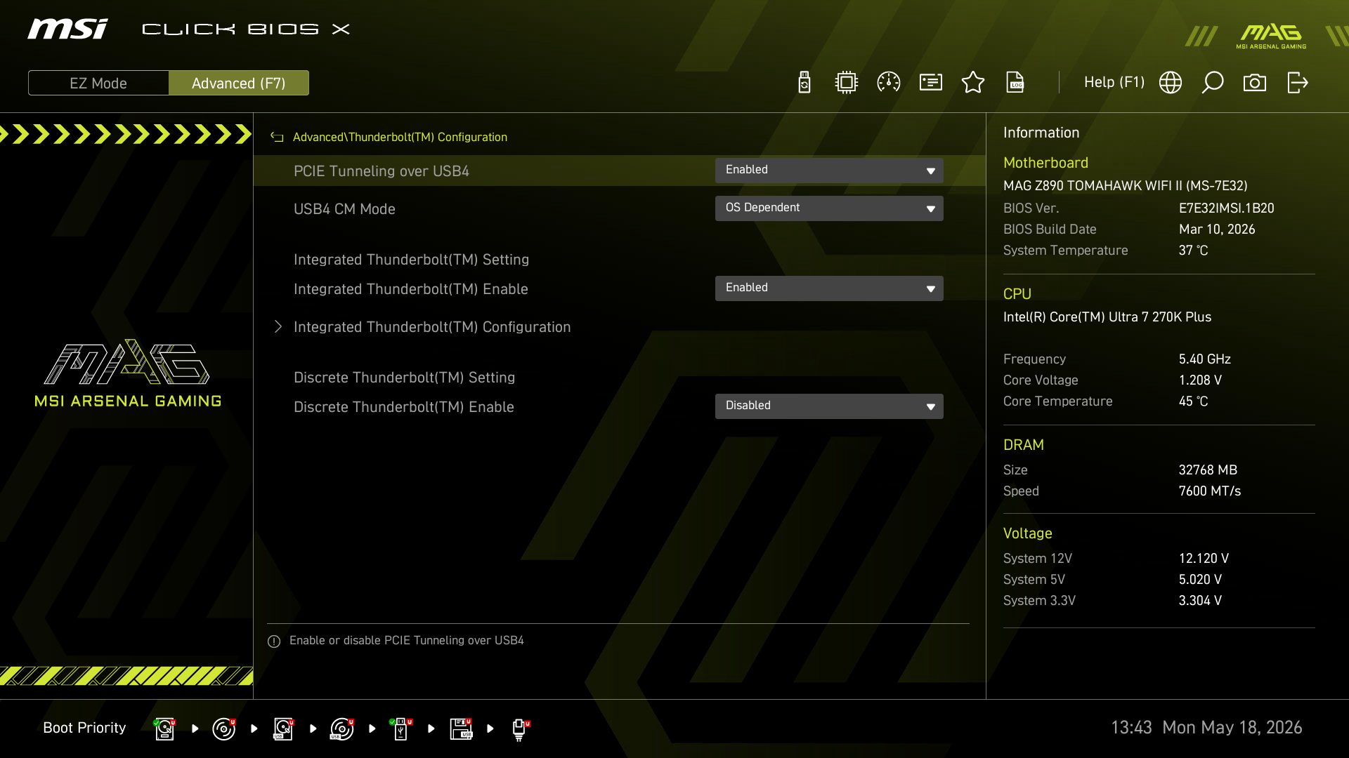 MSI MAG Z890 Tomahawk Wifi II