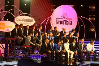 Giro d'Italia favorites gathered in Milan for the presentation of the race's 2012 route.