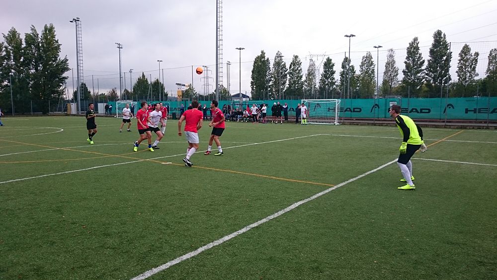 Katusha host their annual team-staff soccer match in Peschiera del Garda, Italy