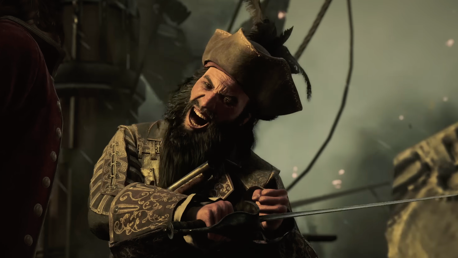 A pirate sneers in Assassin's Creed Black Flag Resynced