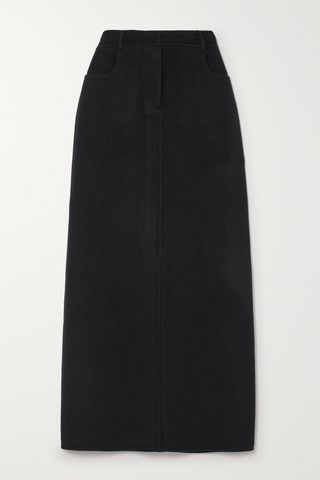 Malvo Wool-Blend Maxi Skirt