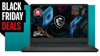 MSI GP66 Leopard gaming laptop from the font on