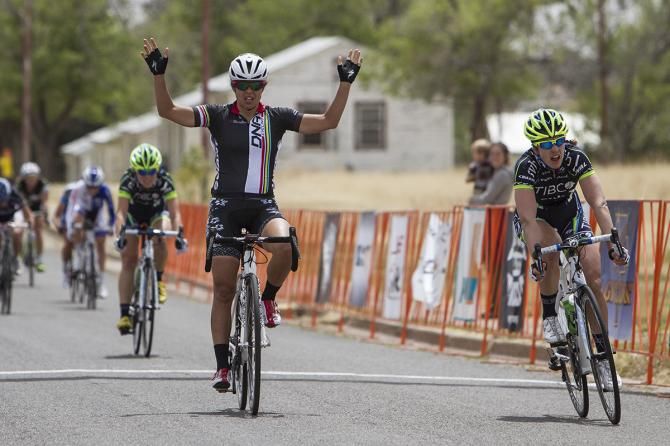 Carmen Small (DNA Cycling p/b K4) takes out stage two