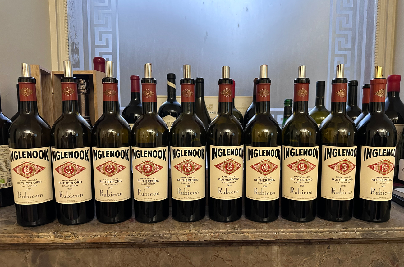 A vertical of Inglenook Rubicon ahead of the 2022 vintage release on the Place de Bordeaux