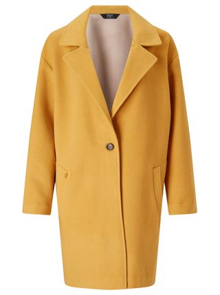 Mustard coat, £39, F&F