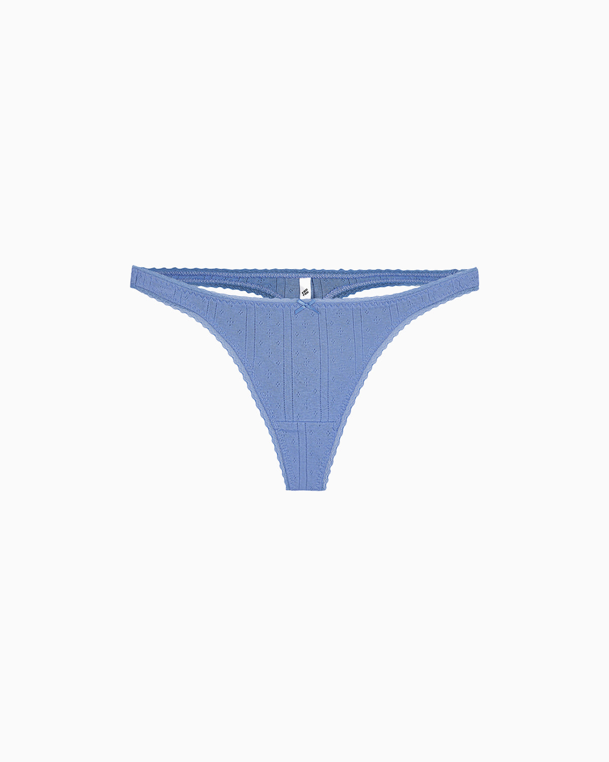 The Thong: French Blue Pointelle