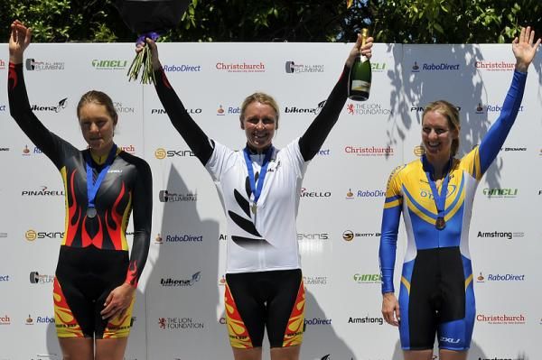 Women&rsquo;s Podium Jamie Nielson, Sonia Waddell and Alison Shanks
