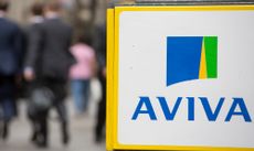 Aviva logo on the street