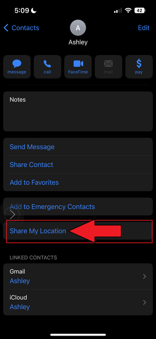 How to share location on iPhone