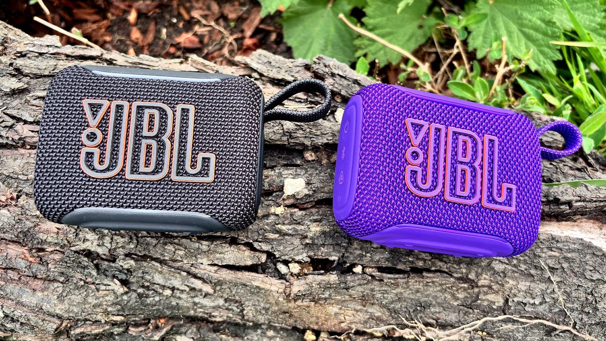 JBL Go 5 speaker in purple finish