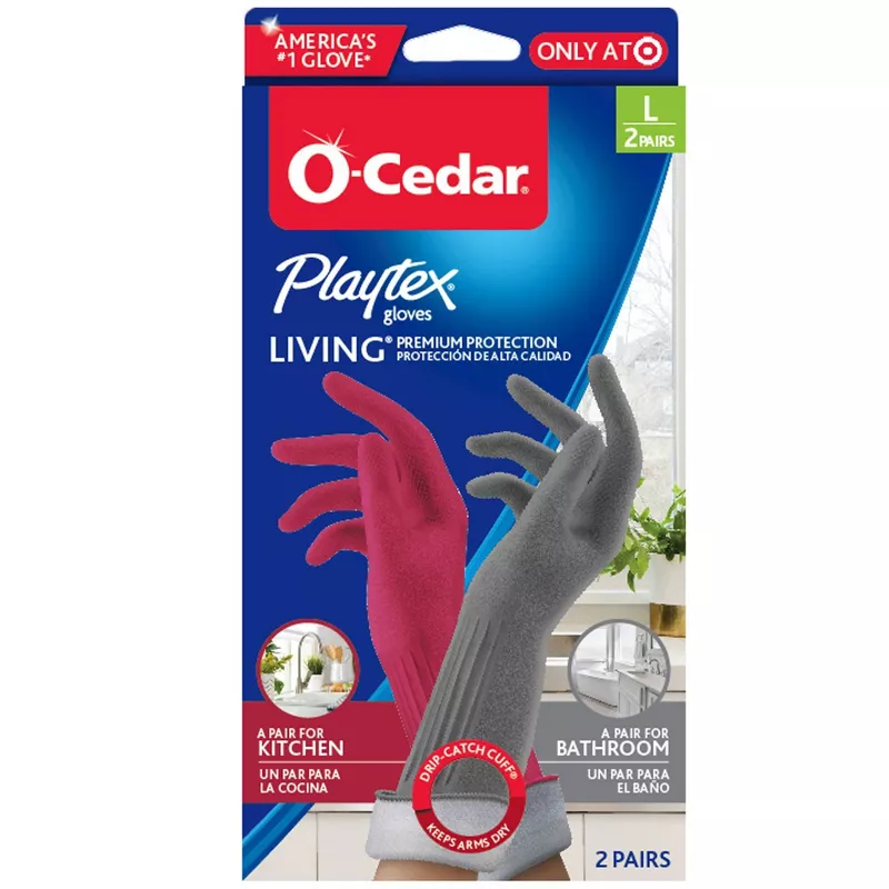 O-Cedar Living Gloves - 2pk