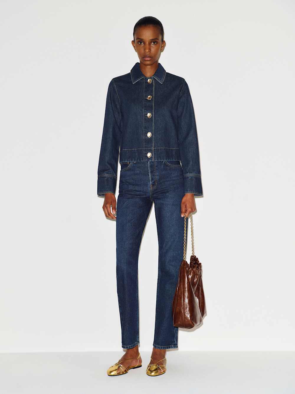 Mazy Cropped Denim Jacket