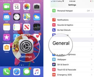 To enable or disable Handoff on iPhone and iPad, launch the Settings app on your device. Then tap General.