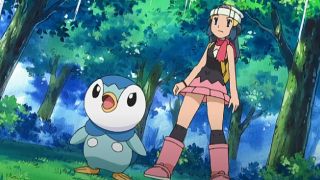 Piplup and Dawn in Pokemon.