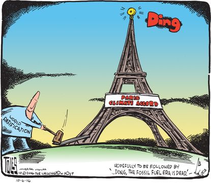 Editorial cartoon World Paris Climate Accord