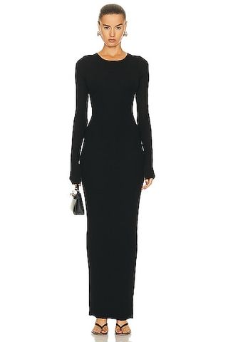 Long Sleeve Crewneck Maxi Dress