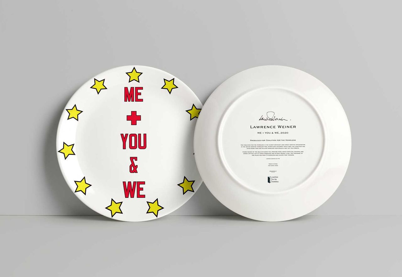 Lawrence Weiner&#039;s limited-edition artwork for the Artist Plate 