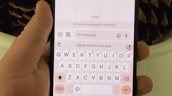 Assistant Voice Typing on a Google Pixel 6