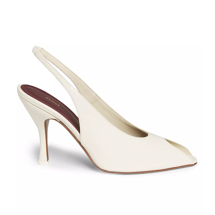 Hamal 85mm Patent Leather Peep-Toe Slingback Pumps