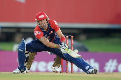 PRETORIA, SOUTH AFRCA - OCTOBER 13:Kevin Pietersen of the Daredevils bats during the Karbonn Smart CLT20 Group A match between Kolkata Knight Riders (IPL) and Delhi Daredevils (IPL) at SuperS