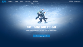 Blizzard Entertainment 404 pages screenshot