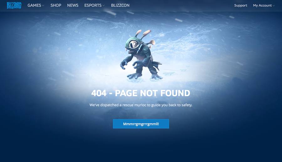 404 page: Blizzard Entertainment