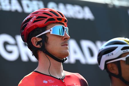 Geraint Thomas at the Giro d'Italia with Tadej Pogačar