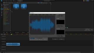Software for editing videos for YouTube Powerdirector screenshot of software displaying blue sound waves
