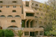 Image from the AA Department of Tropical Architecture Archive showing concrete 20th century building Ram Karmi, Ben-Gurion University