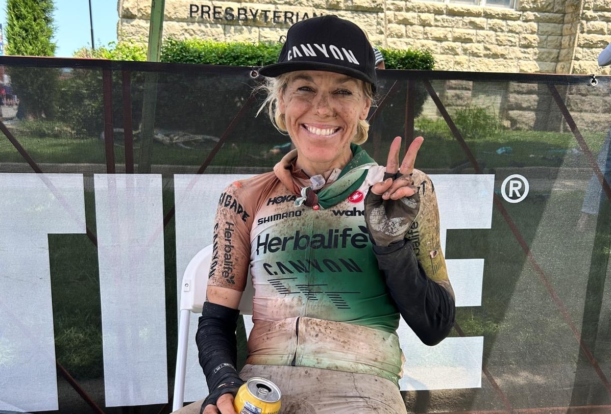 Heather Jackson relishes the victory at the 2025 Unbound Gravel XL for elite women
