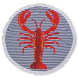 lobster round beach towel