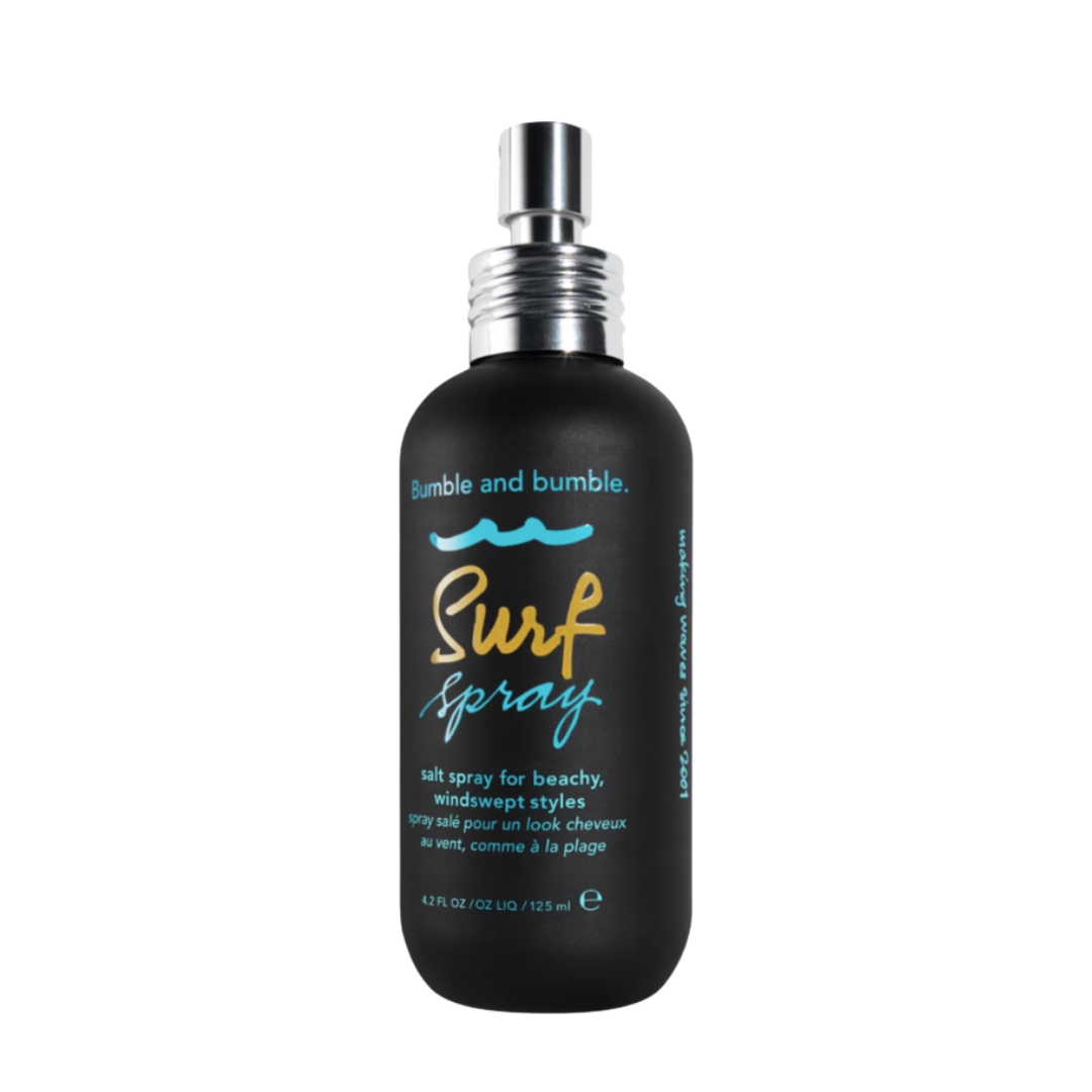 A product shot of the Bumble and bumble Surf Spray, on a white background