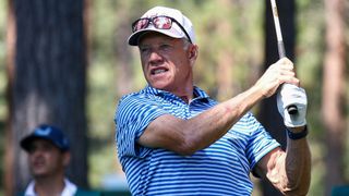 John Elway takes a shot at the American Century Championship in Nevada