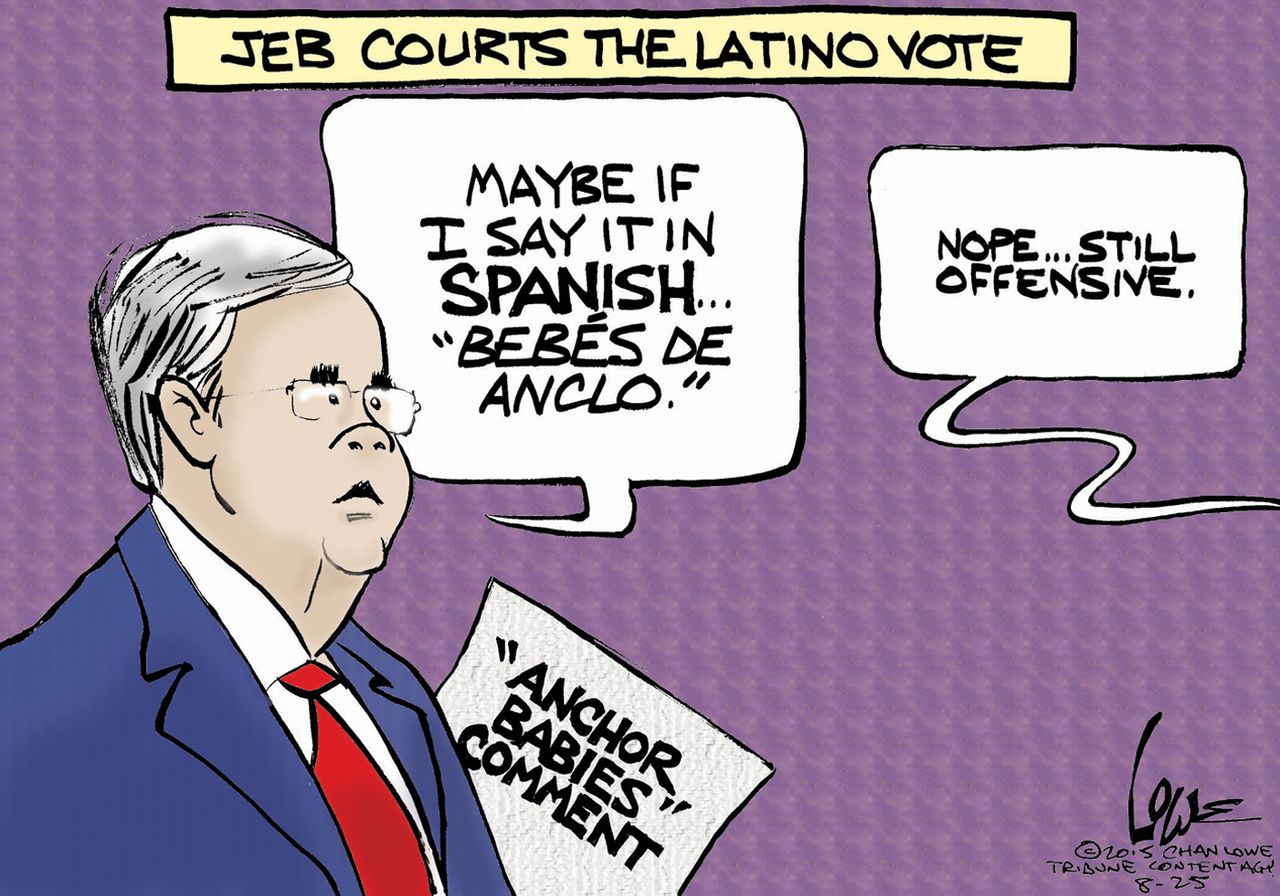 Political cartoon U.S. Jeb Bush 2016