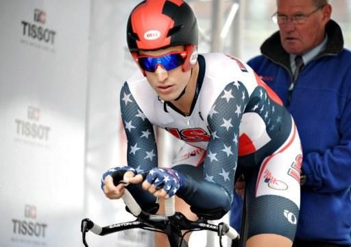 Taylor Phinney gets ready for his ride