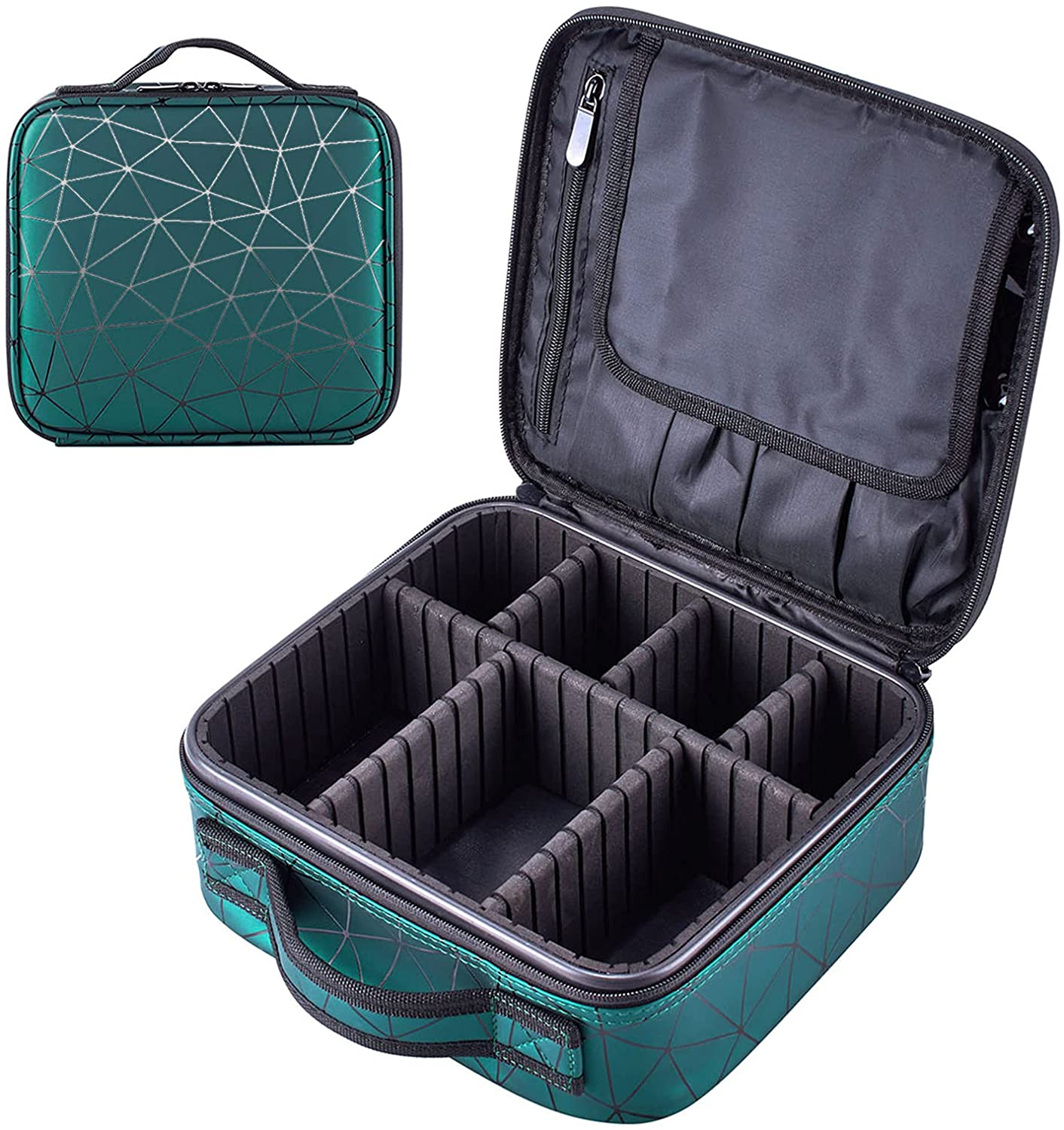 make up storage bag in green