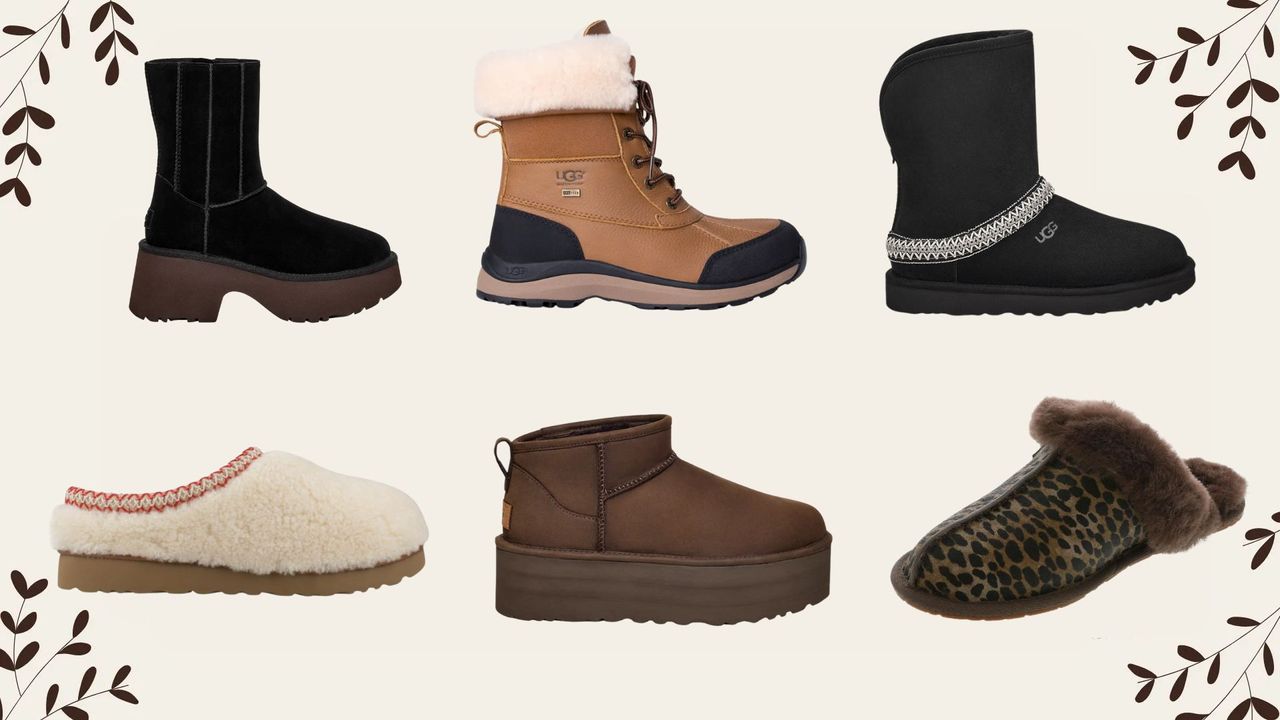 UGG sale - 6 cut out images of boots and slippers 